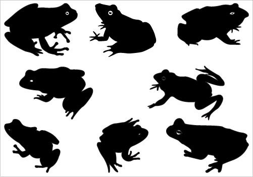 501x351 Frog Silhouette Vector