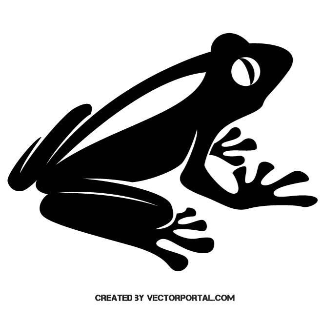 660x660 Frog Silhouette Vector Animal Vectors Silhouette Art, Frog