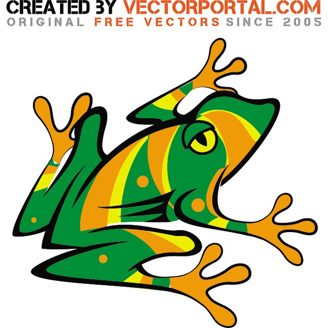 Colorful Frog Illustration Free Vector 660x660 Colorful Frog Illustration Free Vector