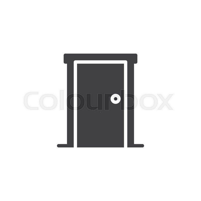 800x800 Closed Door Entrance Vector Icon Stock Vector Colourbox