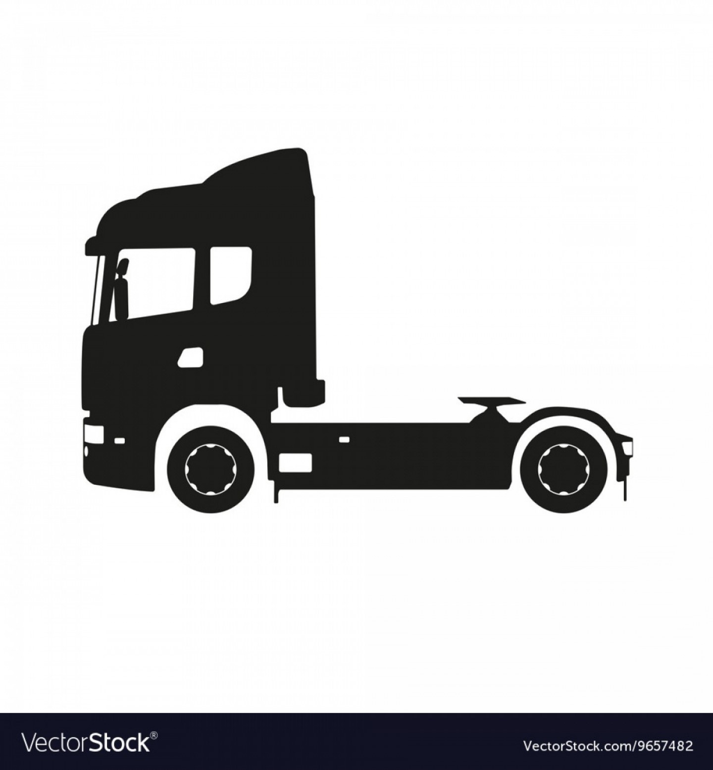 1440x1555 Black Silhouette Of A Tractor Truck Vector Newwaysys