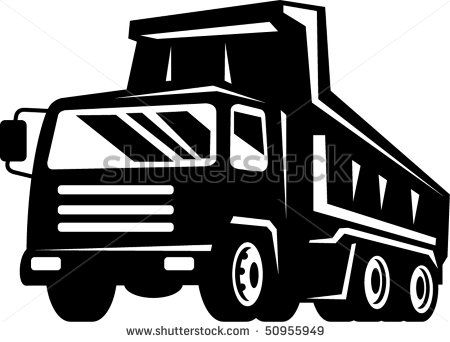 450x342 Vector Illustration Of A Dump Truck Viewed From Front