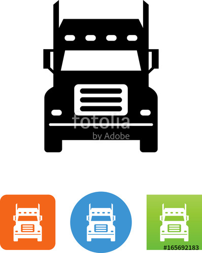 398x500 Front View Of A Semi Truck Icon