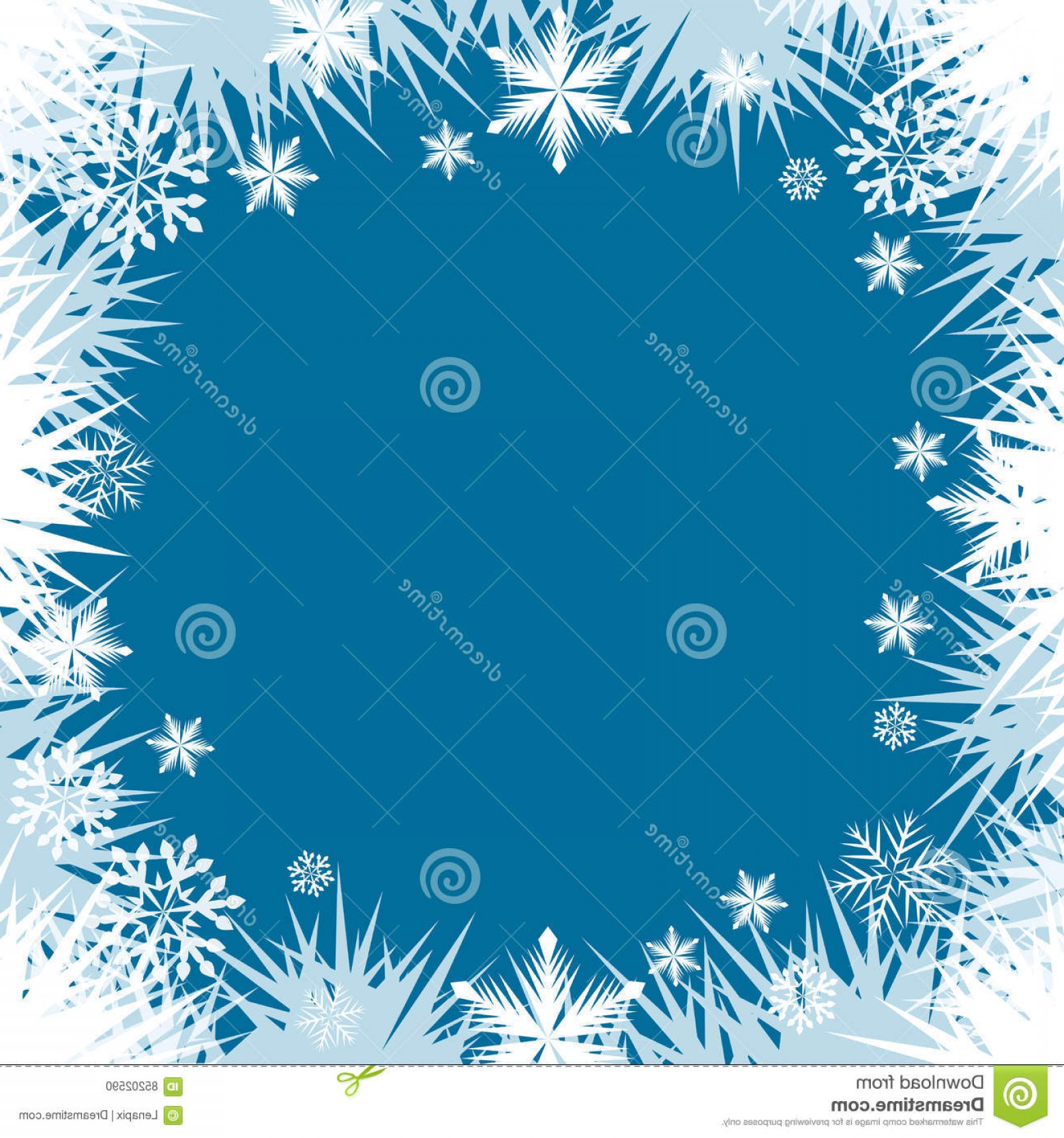 1560x1668 Stock Illustration Abstract Frost Snowflake Window Border Frame