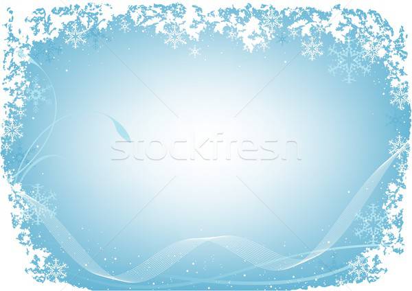600x424 Blue Christmas Frost Vector Illustration Roman Dekan