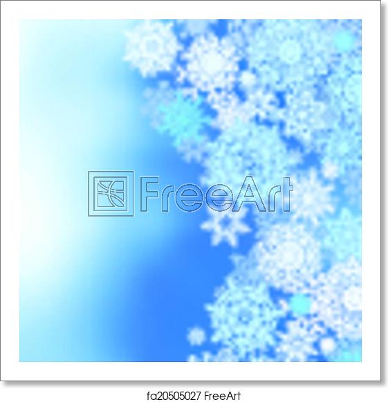 Free Art Print Of Winter Frozen Background With Snowflakes 561x581 Free Art Print Of Winter Frozen Background With Snowflakes