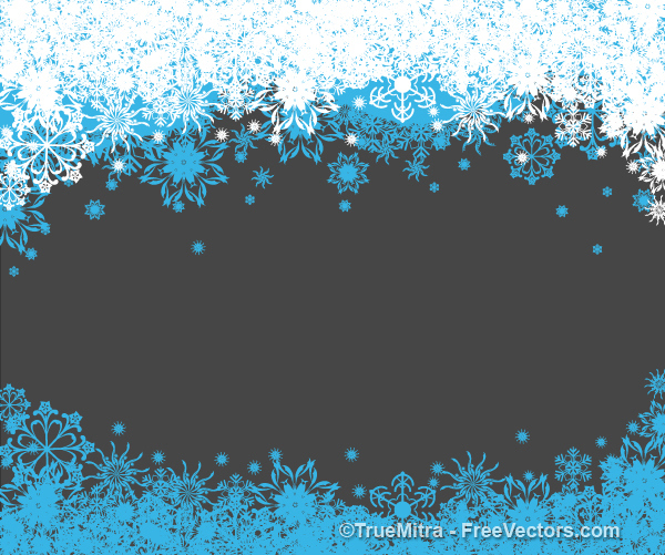 Frozen Background With Snowflakes In Floral Shape Vector Free 600x501 Frozen Background With Snowflakes In Floral Shape Vector Free