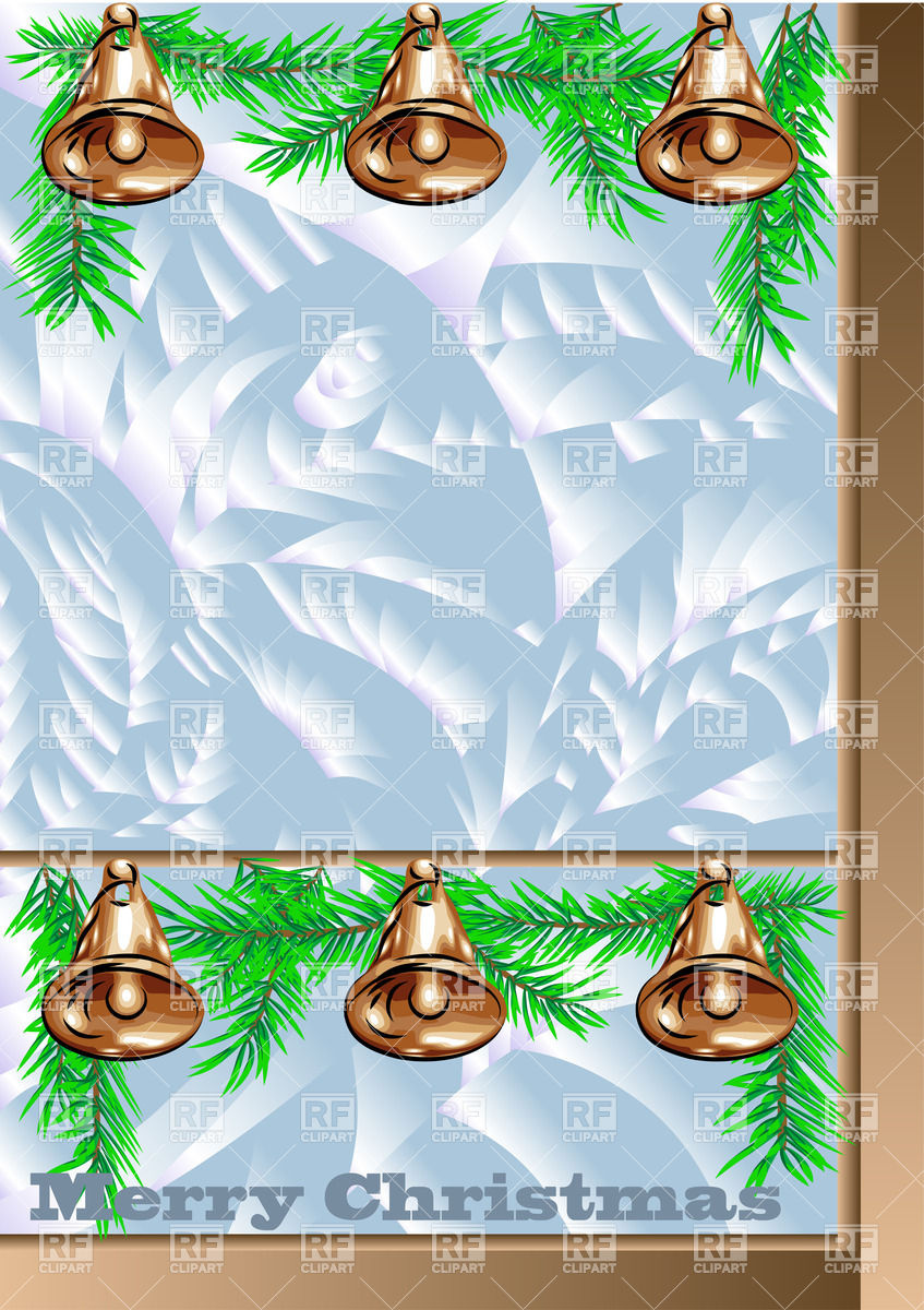 Frozen Window Decorated With Golden Bells 847x1200 Frozen Window Decorated With Golden Bells