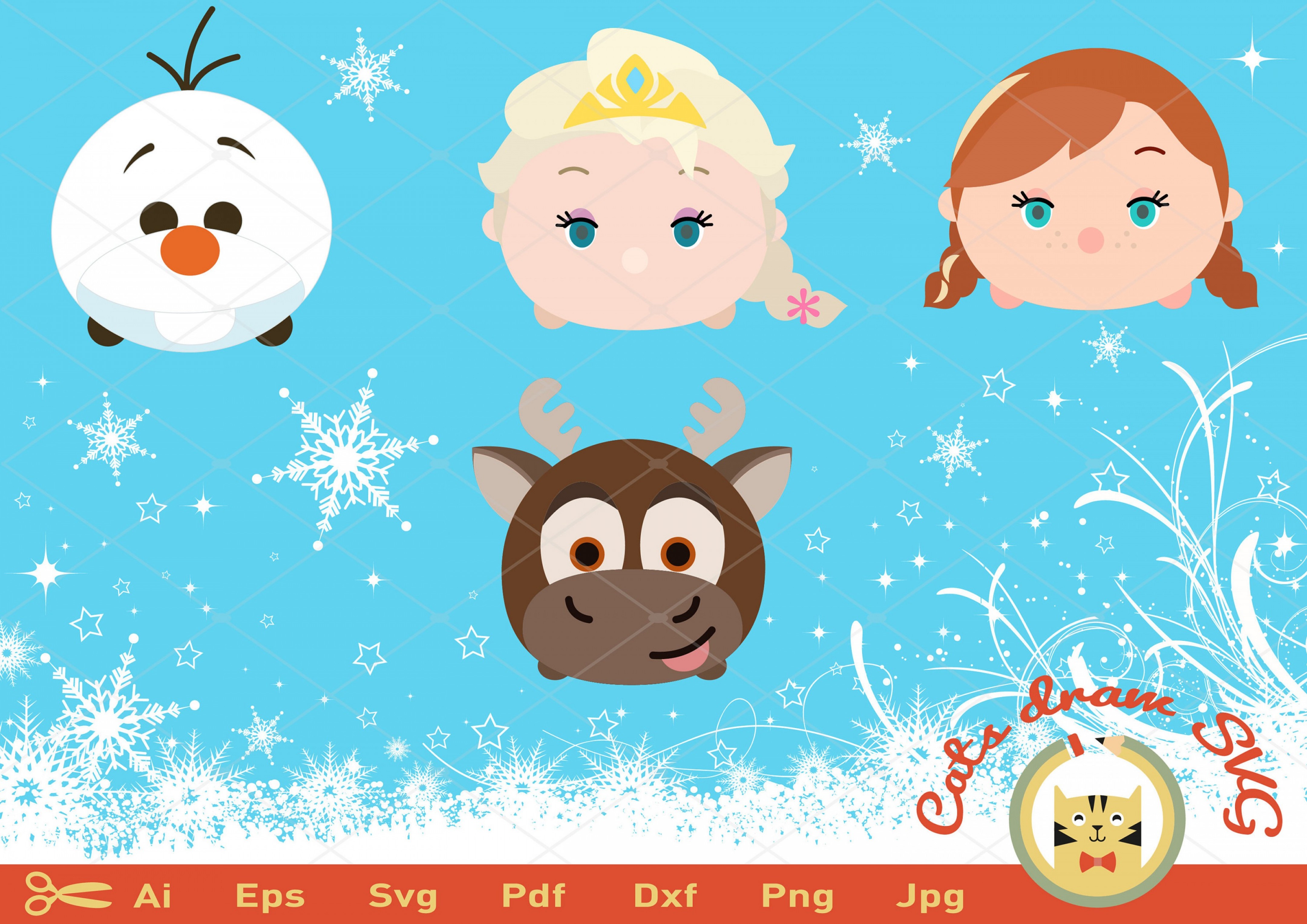 4320x3054 Tsum Tsum Frozen Elsa Olaf Soidergi