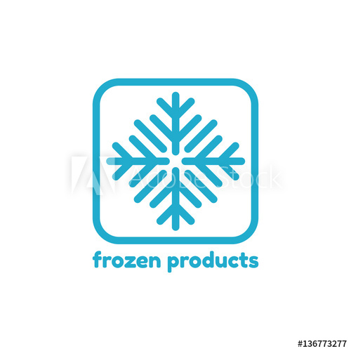 500x500 Abstract Vector Logo For Frozen Products Design Element