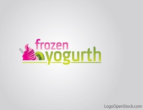 492x380 Frozen Yogurt Logo Free Vector In Adobe Illustrator