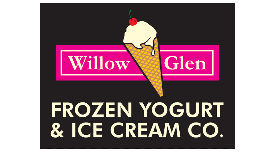 900x500 Willow Glen Frozen Yogurt Ice Cream Co Logo Vector