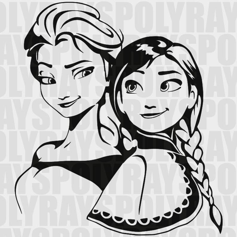 794x794 Frozen Anna Png Elsa Stencils Frozen Vector Etsy