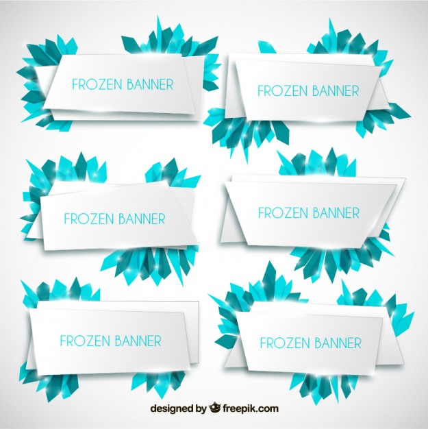 625x626 Frozen Banners Vector Free Download