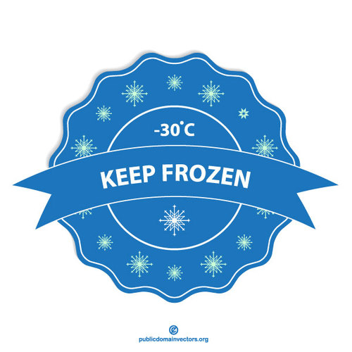 500x500 Keep Frozen Vector Label