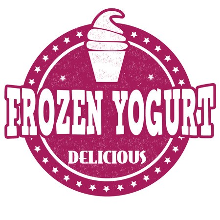 450x450 Frozen Yogurt Grunge Rubber Stamp On White Background, Vector