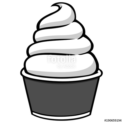500x500 Cup Of Ice Cream Illustration