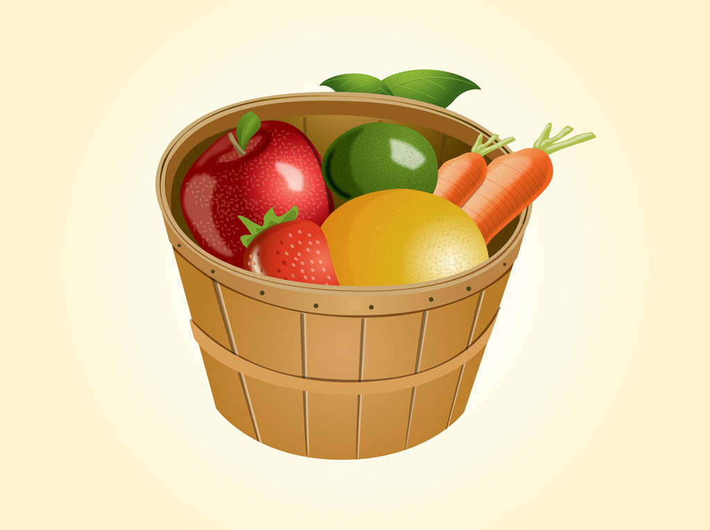 Fruit Basket Vector Art Graphics 1024x765 Fruit Basket Vector Art Graphics