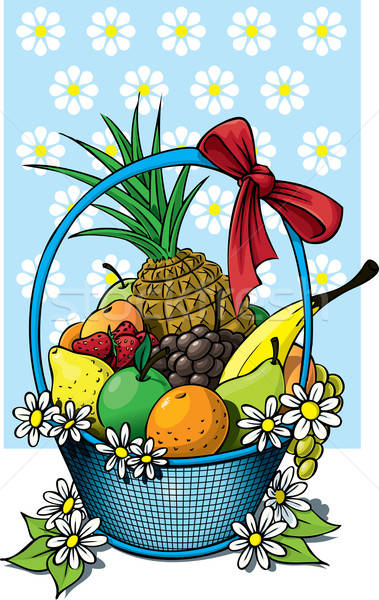 Fruit Basket Vector Illustration Rob Snow 379x600 Fruit Basket Vector Illustration Rob Snow