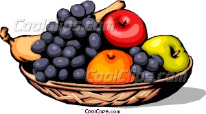 Assorted Fruits In Basket Vector Clip Art 300x167 Assorted Fruits In Basket Vector Clip Art