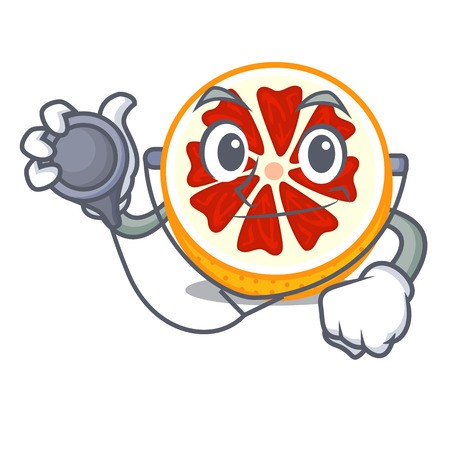 Doctor Grapefruit In A Cartoon Fruit Basket Vector Illustration 450x450 Doctor Grapefruit In A Cartoon Fruit Basket Vector Illustration