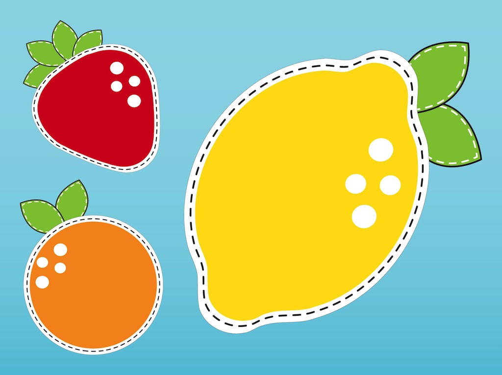 1024x766 Fruit Cartoons Vector Art Graphics
