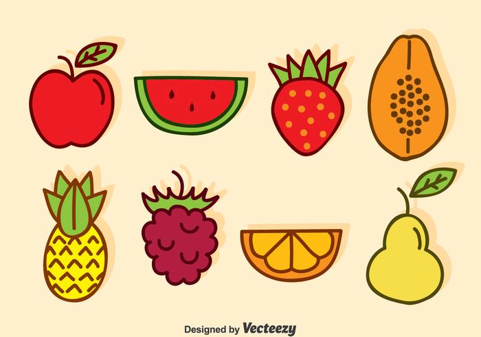 700x490 Cartoon Fruits Vector