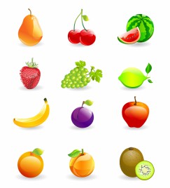 243x268 Fruit And Vegetable Icons Set Vectors Stock For Free Download