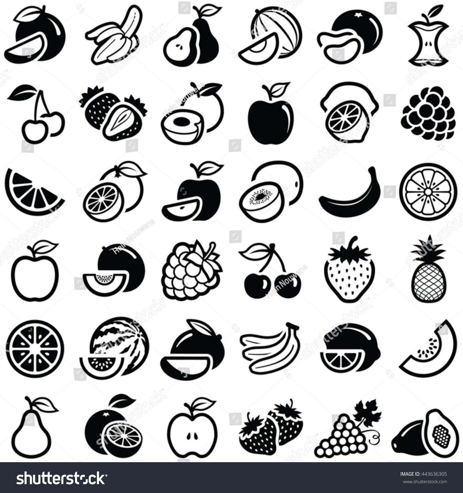 1500x1600 Fruit Icon Collection