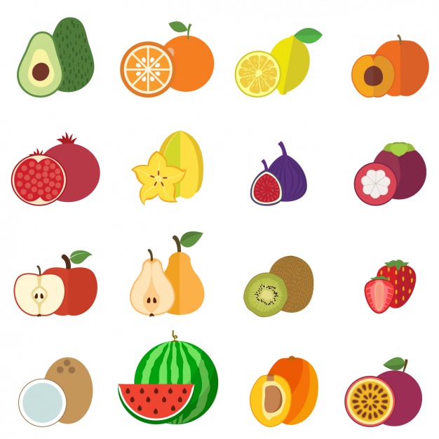 626x626 Fruits Icons Collection Vector Free Download