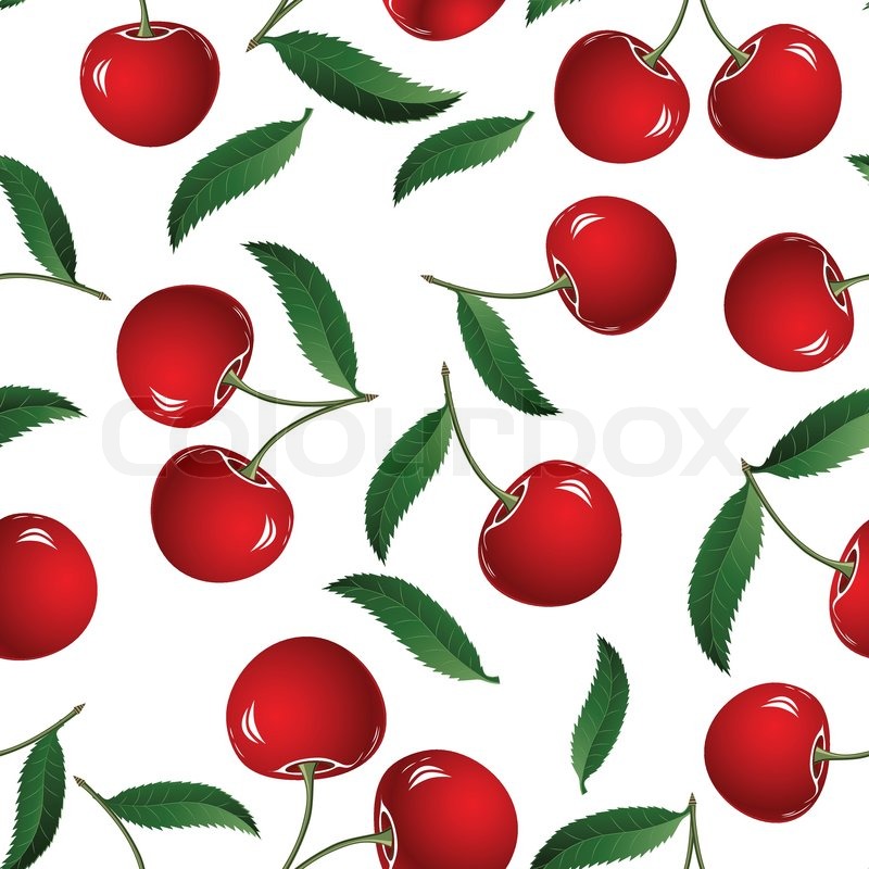 800x800 Vector Fruit Icon Seamless Cherry Stock Vector Colourbox