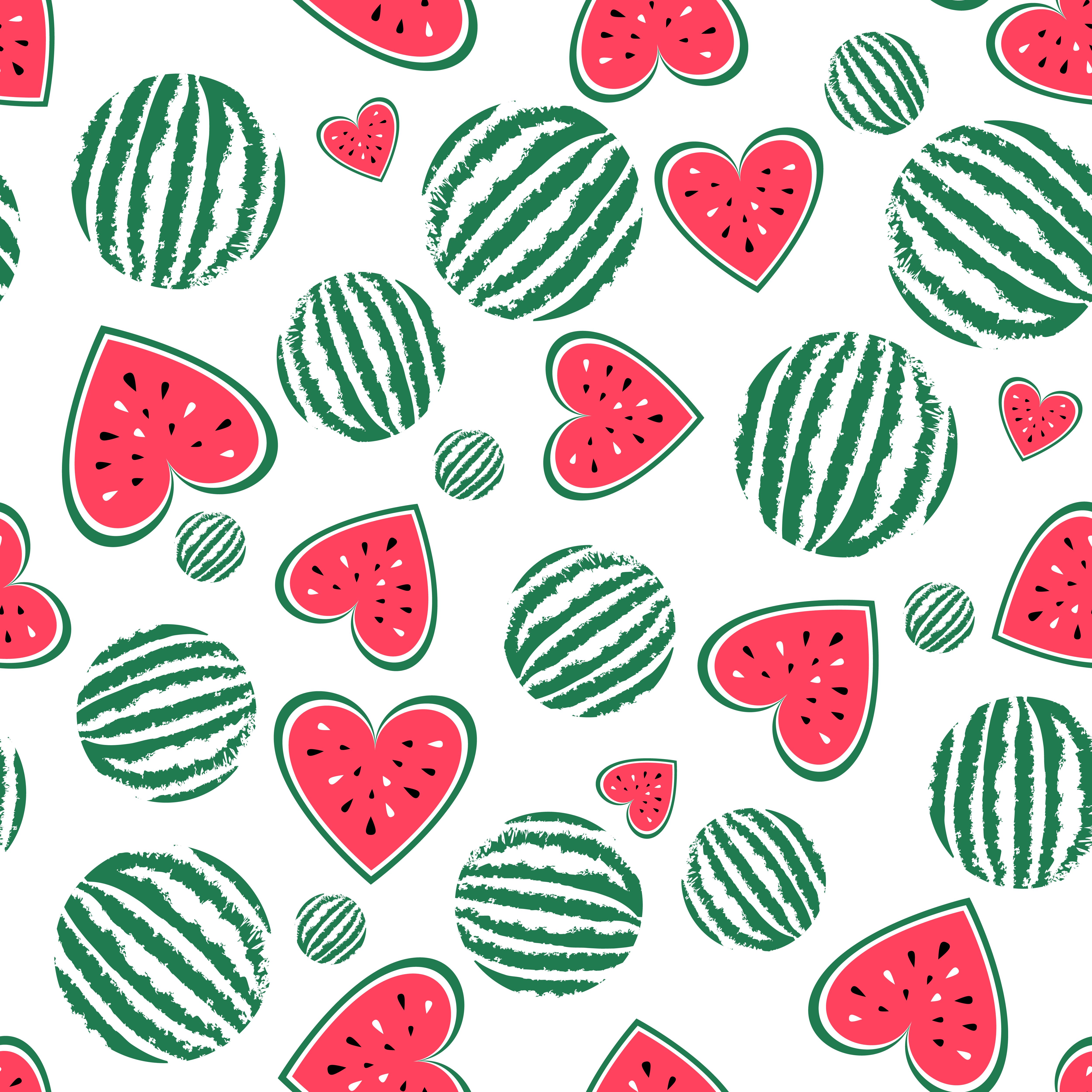 Vector Watermelon Seamless Pattern Background For Summer Food 5000x5000 Vector Watermelon Seamless Pattern Background For Summer Food