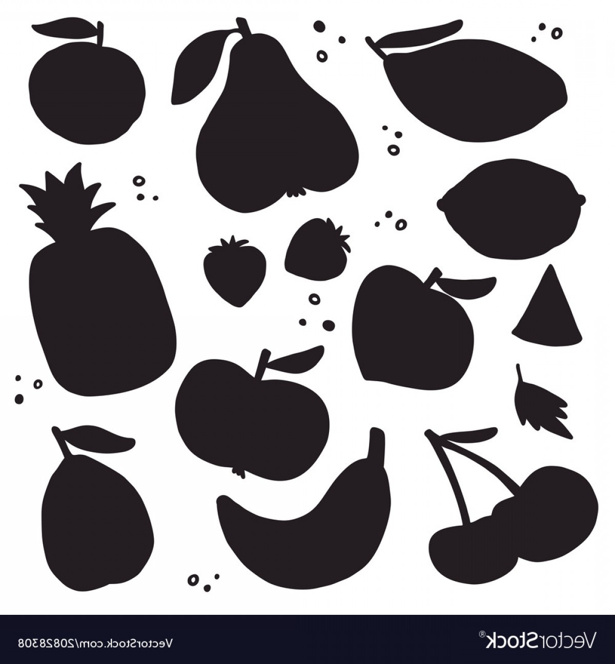 1200x1296 Fruits And Vegetables Silhouettes Vector Soidergi