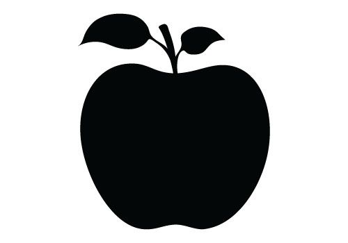 500x350 Apple Silhouette Vector Free Download Silhouette Clip Art