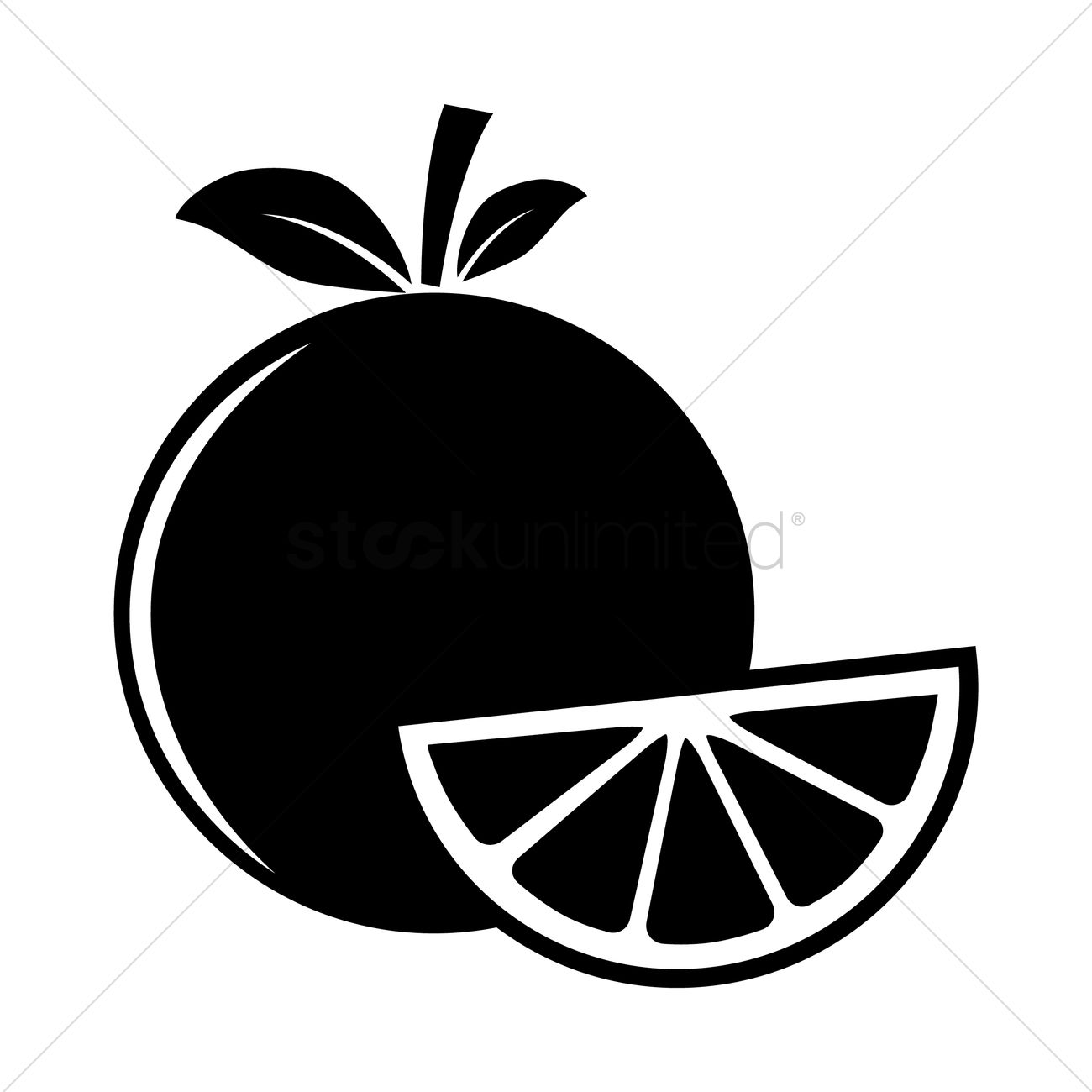 1300x1300 Silhouette Of Orange Vector Image