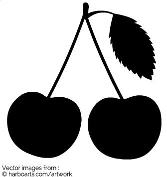 335x355 Download Silhouette Of Two Cherries