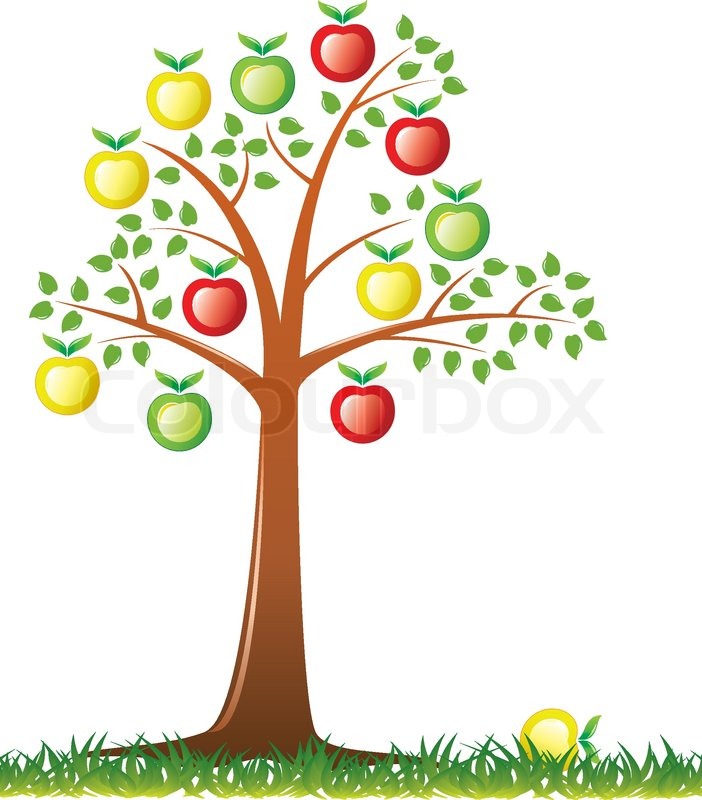 Vector Apple Tree With Fruits Stock Vector Colourbox 702x800 Vector Apple Tree With Fruits Stock Vector Colourbox