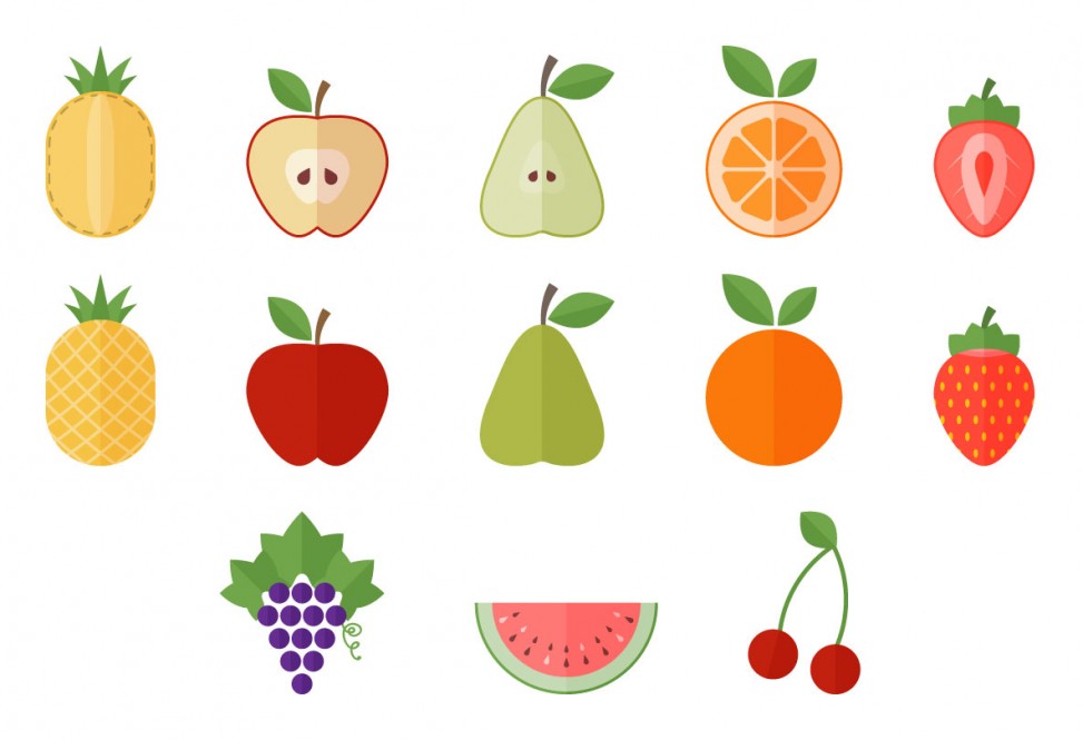973x665 Free Fruit Vector Icons