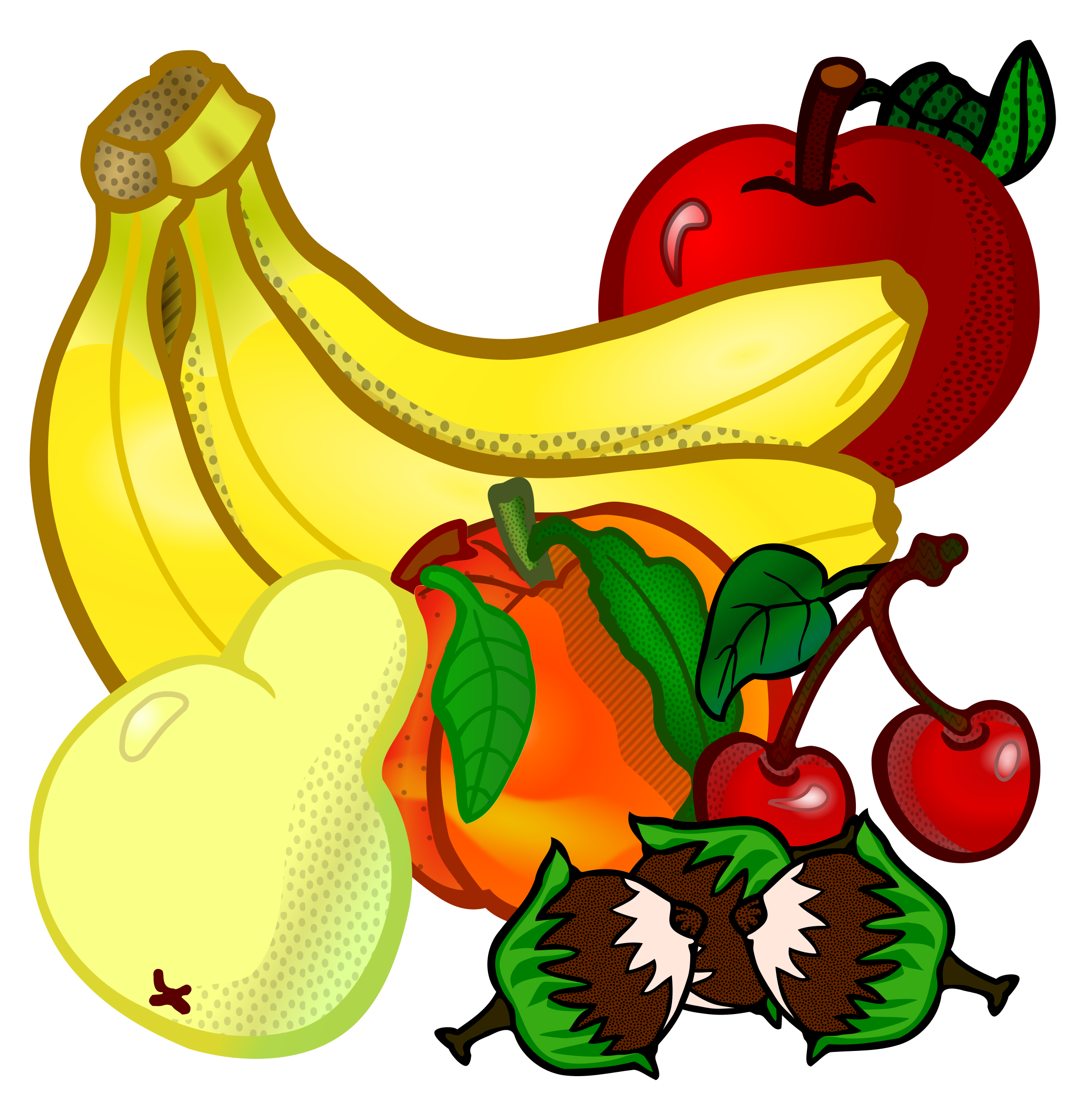 2325x2400 Different Fruits Vector Art Image