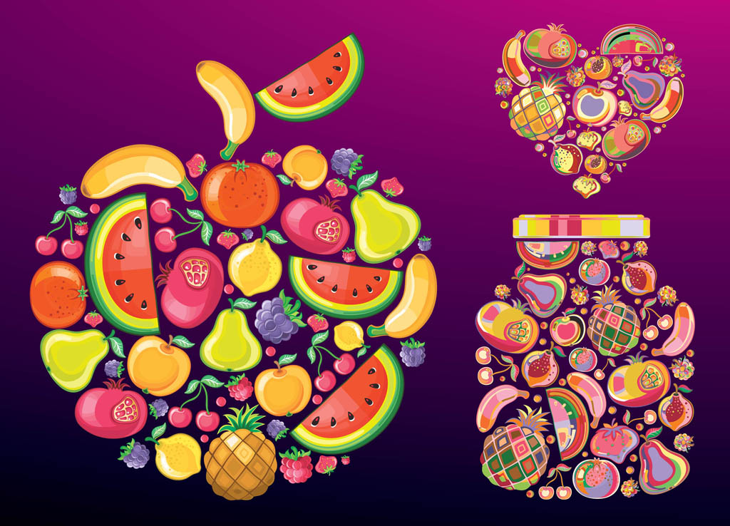 1024x738 Fruit Vectors Vector Art Graphics