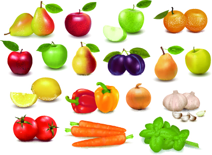 Realistic Fruit Vector Illustration Set Free Download 425x312 Realistic Fruit Vector Illustration Set Free Download