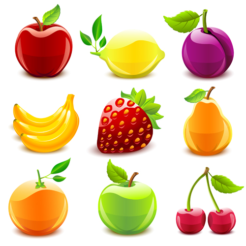 Elements Of Various Glossy Fruit Vector Free Download 500x500 Elements Of Various Glossy Fruit Vector Free Download
