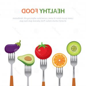 300x300 Photostock Vector Fruits And Vegetables Healthy Food Vector