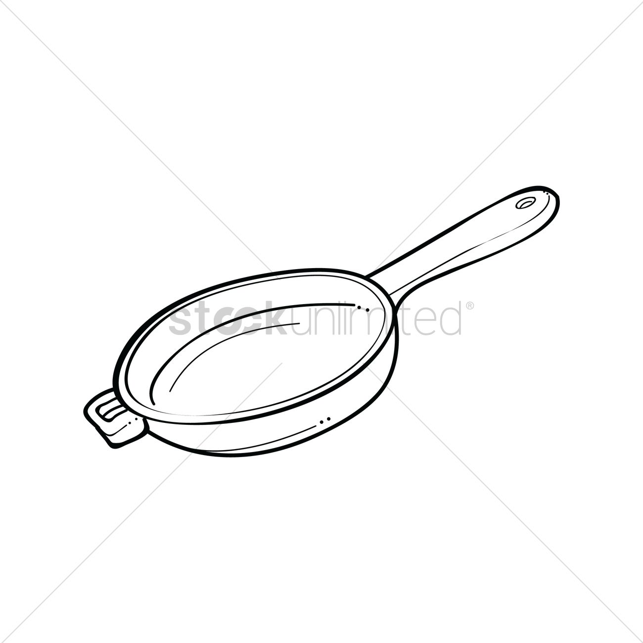 Frying Pan Vector Image 1300x1300 Frying Pan Vector Image