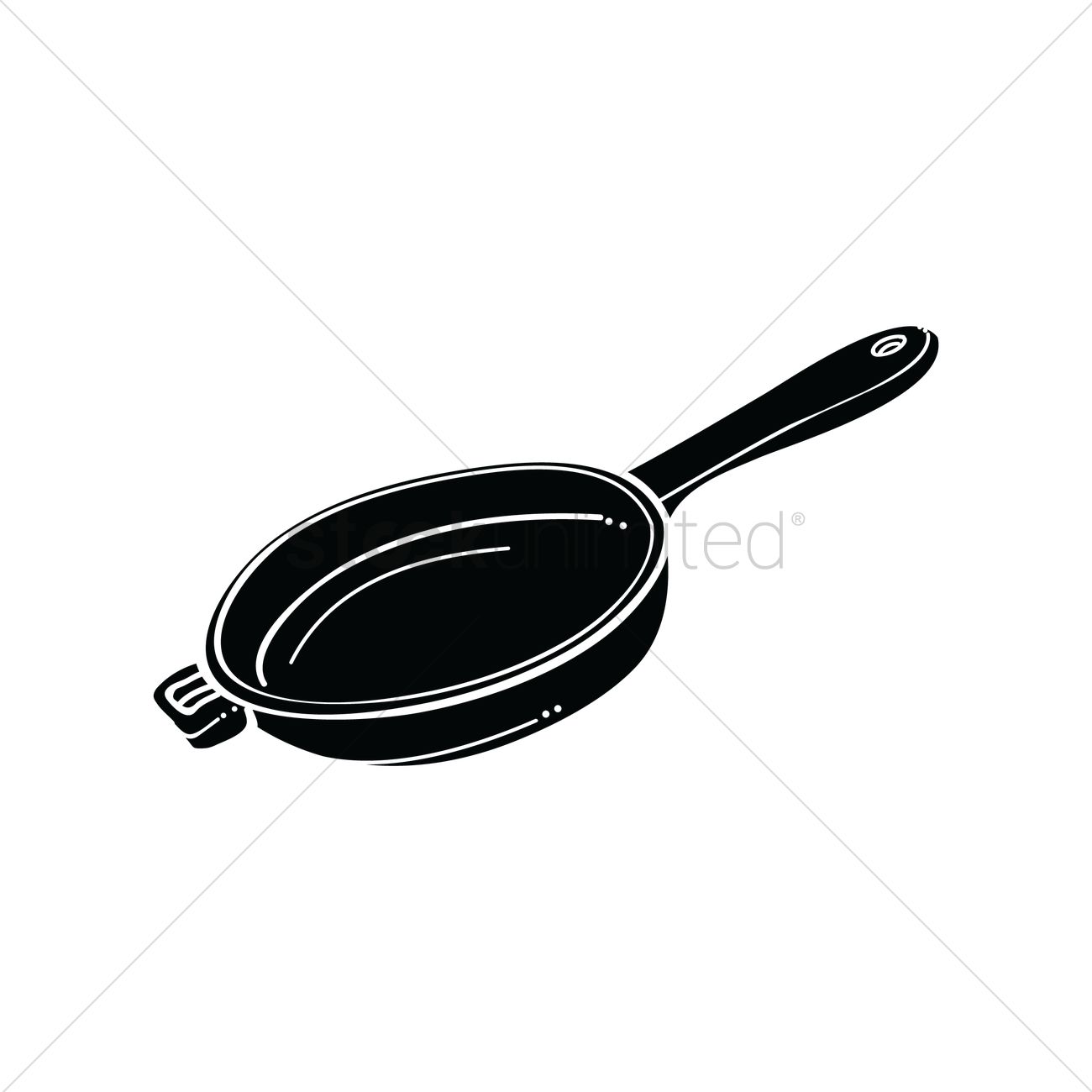 Frying Pan Vector Image 1300x1300 Frying Pan Vector Image