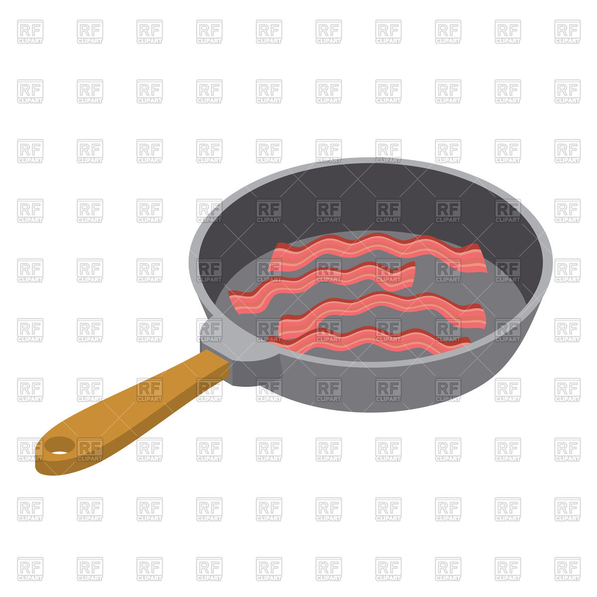 Bacon In Frying Pan Vector Image Of Food And Beverages 1200x1200 Bacon In Frying Pan Vector Image Of Food And Beverages