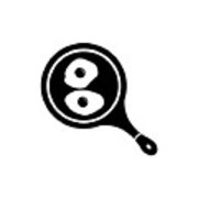 Egg In Frying Pan Vector Icon, Breakfast Icon Art Print 180x180 Egg In Frying Pan Vector Icon, Breakfast Icon Art Print