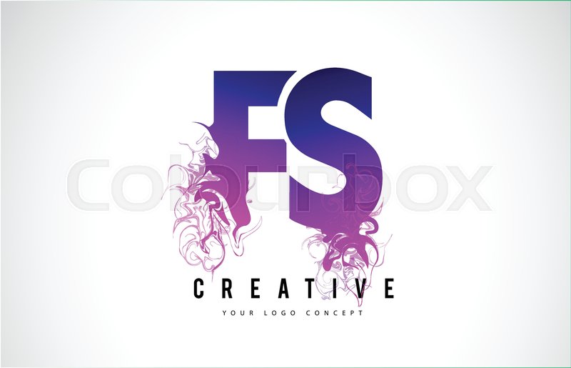 800x515 Fs F S Purple Letter Logo Design With Stock Vector Colourbox