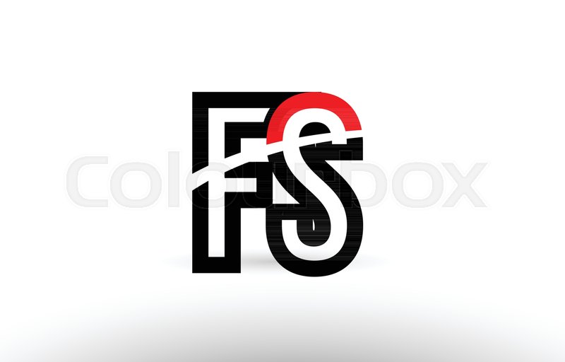 800x512 Black White And Red Alphabet Letter Fs Stock Vector Colourbox