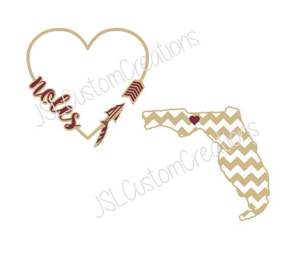 Florida State Heart, Spear, Fsu, Noles, Garnet Gold 570x512 Florida State Heart, Spear, Fsu, Noles, Garnet Gold